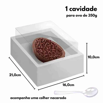 Caixa Moldura Ovo de Colher Branca 350g (6uni) - Cromus (2)