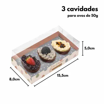 Caixa Degustação Tonal para 3 Ovos 50g (6uni) - Cromus (2)