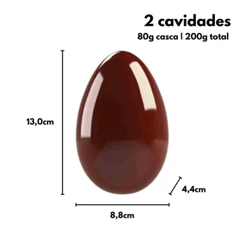Forma de Chocolate em Policarbonato Ovo de Páscoa (200g) - Gramado Injetados (2)
