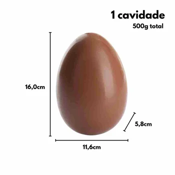 Forma de Chocolate em Polipropileno Ovo de Páscoa (500g) - Cristal Formas (2)