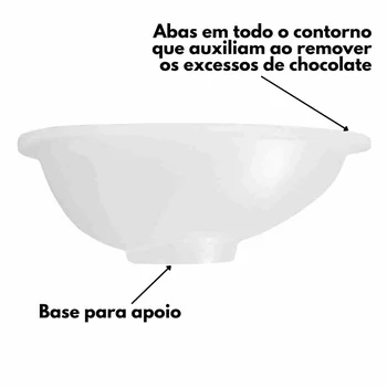 Forma de Chocolate em Polipropileno Ovo de Páscoa (500g) - Cristal Formas (5)