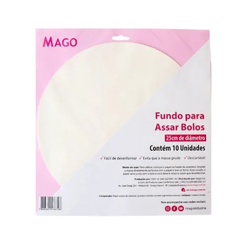 Fundo para Assar Bolos 25cm (10uni) - Mago