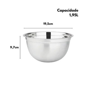 Tigela Bowl em Inox (1,95L) - Hercules (2)