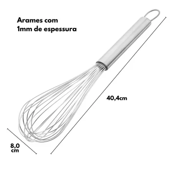 Batedor Fouet com Fios em Inox (40,5cm) - Hercules (2)