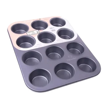 Forma Assadeira Antiaderente para 12 Cupcakes/Muffins - Hercules