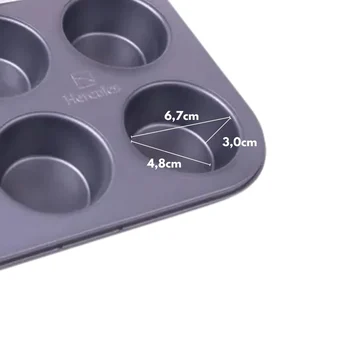 Forma Assadeira Antiaderente para 12 Cupcakes/Muffins - Hercules (3)