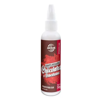Corante Lipossolúvel para Chocolates e Coberturas Vermelho (50g) - Arcolor