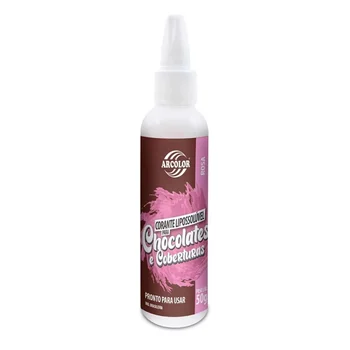 Corante Lipossolúvel para Chocolates e Coberturas Rosa (50g) - Arcolor