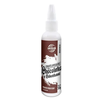 Corante Lipossolúvel para Chocolates e Coberturas Branco (50g) - Arcolor