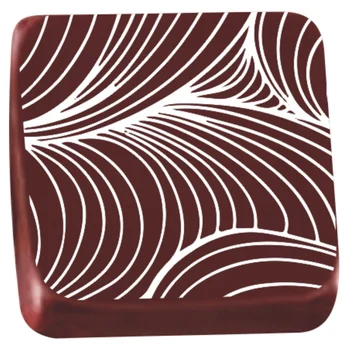 Transfer para Chocolate (40 x 30cm) - Abstrato 2 Branco