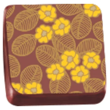 Transfer para Chocolate (40 x 30cm) - Flor 2 Amarelo