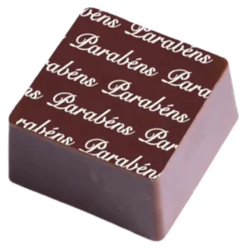 Transfer para Chocolate (40 x 30cm) - Parabéns Branco (2)