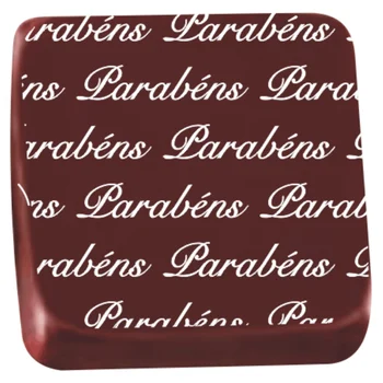 Transfer para Chocolate (40 x 30cm) - Parabéns Branco