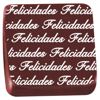 Transfer para Chocolate (40 x 30cm) - Felicidades Branco