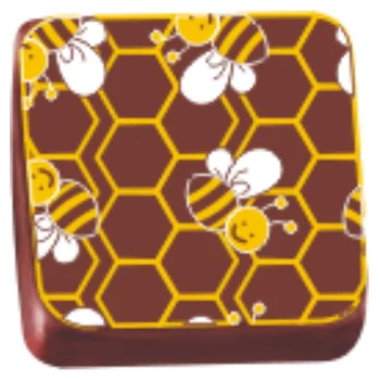 Transfer para Chocolate (40 x 30cm) - Abelha Amarelo