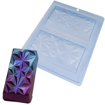 Forma de Chocolate Tablete/Barra Triângulo (250g) Acetato e Silicone - BWB