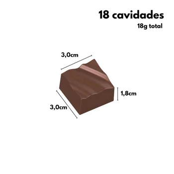 Forma de Chocolate em Policarbonato Bombom Flow (18g) - Gramado Injetados (12)