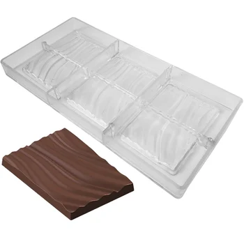 Forma de Chocolate em Policarbonato Tablete/Barra Flow (60g) - Gramado Injetados