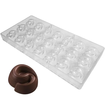 Forma de Chocolate em Policarbonato Bombom Enlace (15g) - Gramado Injetados
