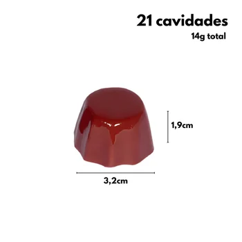 Forma de Chocolate em Policarbonato Bombom Virginia (14g) - Gramado Injetados (2)
