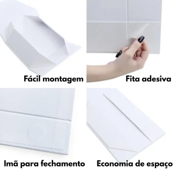 Caixa Rígida Magnética Desmontável Branco A