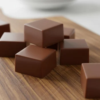 Forma de Chocolate em Policarbonato Bombom Quadrado Reto 29mm 19g - Gramado Injetados B