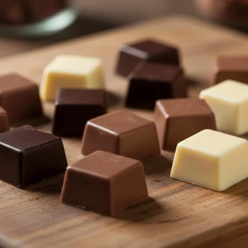 Forma de Chocolate em Policarbonato Bombom Quadrado 32mmm 18g - Gramado Injetados A