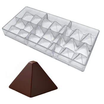 Forma de Chocolate em Policarbonato Pirâmide (15g) - Gramado Injetados A
