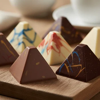 Forma de Chocolate em Policarbonato Pirâmide (15g) - Gramado Injetados D
