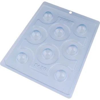 Forma de Chocolate Esfera 25mm 7g com Furo Acetato e Silicone - BWB E