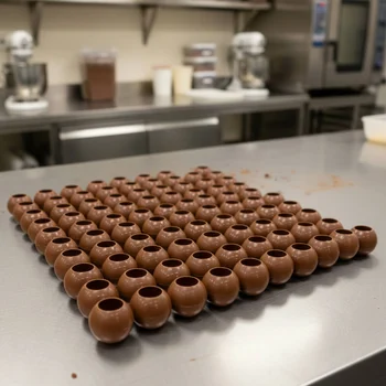 Forma de Chocolate Esfera 25mm 7g com Furo Acetato e Silicone - BWB C