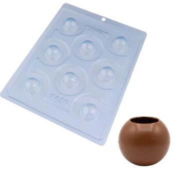 Forma de Chocolate Esfera 25mm 7g com Furo Acetato e Silicone - BWB B