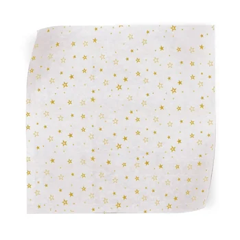 Papel Manteiga Natal Estrela Ouro 45 x 70cm 20uni - Cromus