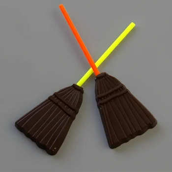 Forma de Chocolate Pirulito Vassoura de Bruxa 18g 10 uni em Acetato - BWB