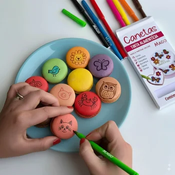 Kit 8 Canetas Coloridas para Bolo - Mago C
