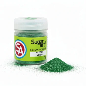 Glitter em Pó para Decoração Verde (5g) - SugarArt C