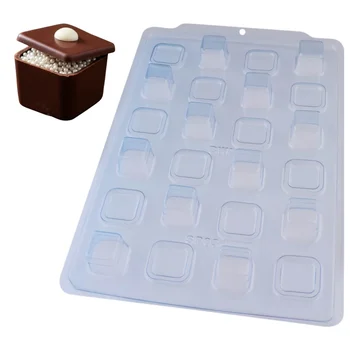Forma de Chocolate Caixa Quadrada Mini 20g Acetato e Silicone - BWB A