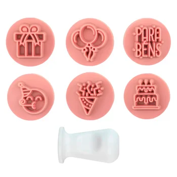 Kit Carimbos Parabéns 2cm (7pcs) - BlueStar