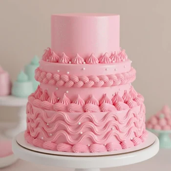 Bolo Decorado com Creme para Cobertura e Recheio 7 Belo (1Kg) - Gustosia Premium