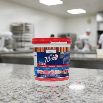 Pote de Creme para Cobertura e Recheio 7 Belo (1Kg) - Gustosia Premium