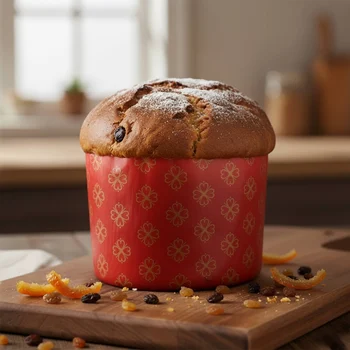 Forma para Panetone 250g Vermelho 10uni - Ultrafest C