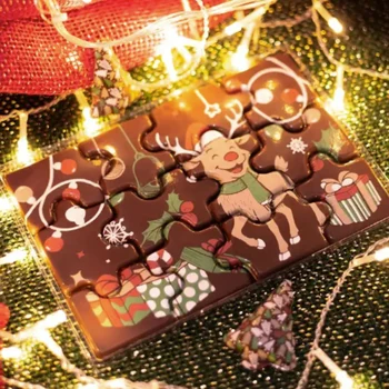 Forma Decorativa Blister Quebra-Cabeça Natal - Luzes e Rena Feliz (4)