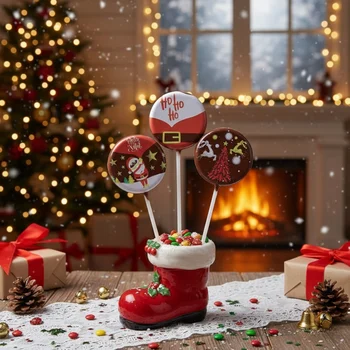 Forma Decorativa Blister Pirulito Renas do Papai Noel 5 cavidades - Stalden