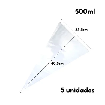 Saco de Confeitar (Manga) Descartável (5 uni) 40 x 23cm - Allonsy (2)