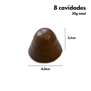 Forma de Chocolate Bombom Dantop 30g (10 uni) em Acetato - BWB (3)