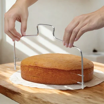 Nivelador e Fatiador de Bolo Fio Duplo (32 cm) - Cake Brasil (2)