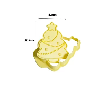 Cortador com Carimbo Árvore de Natal (2pcs) - BlueStar (2)