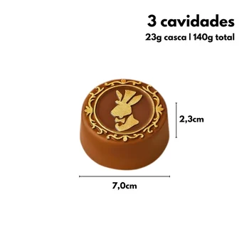 Forma de Chocolate Páscoa Pão de Mel Classico do Coelho (140g) Acetato e Silicone - BWB (4)