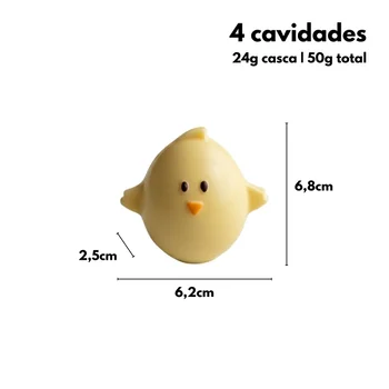 Forma de Chocolate Ovo de Páscoa Chicken (50g) Acetato e Silicone - BWB (4)