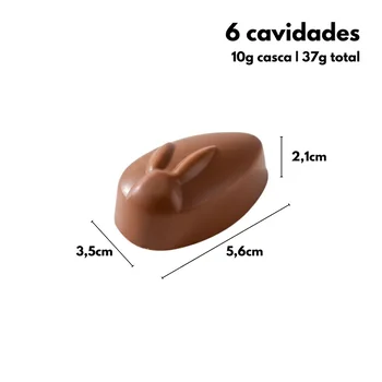 Forma de Chocolate Bombom Ovo Coelho (37g) Acetato e Silicone - BWB (4)